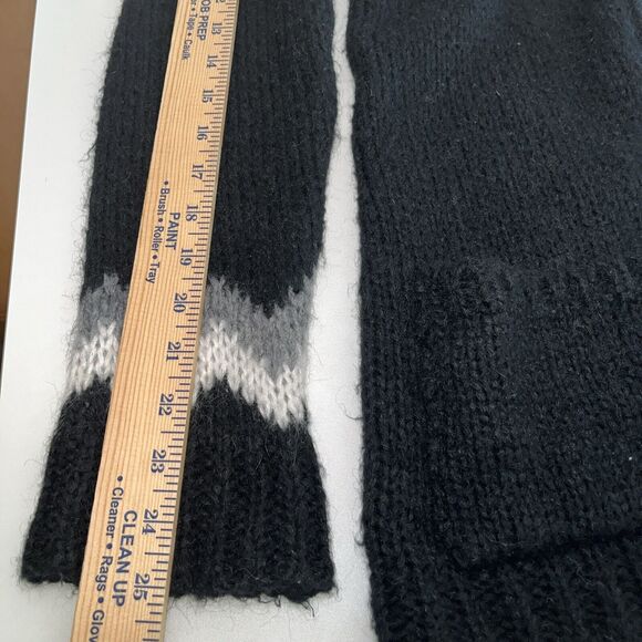 Lara Knit Cardigan Sweater Sz M Black Open Front Knit Mohair Blend Made in Italy - Picture 13 of 16